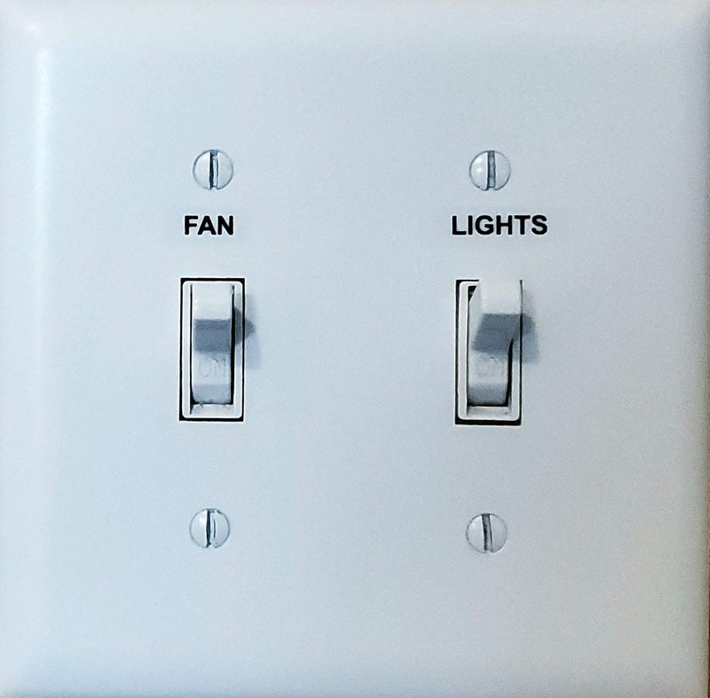 RobaCo Supply Light Switch Labels - Transparent Switch Identifier System for Organizing Your Home and Office - Image 1